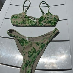 Aerie green and tan bikini